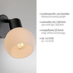 PAUL NEUHAUS JUST LIGHT LED nástěnné a stropní svítidlo 1 ramenné černé otočný spot 3000K LD 12150-18