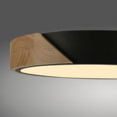 PAUL NEUHAUS JUST LIGHT LED stropní svítidlo kruhové černá s dekorem dřeva nadčasový design 3000K LD 14288-18