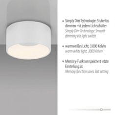 PAUL NEUHAUS JUST LIGHT LED stropní svítidlo bílé průměr 16cm stmívatelné SimplyDim 3000K LD 14325-16