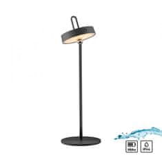 PAUL NEUHAUS JUST LIGHT LED stolní lampa černá na baterie dotykový stmívač ochrana proti stříkající vodě USB 2700K LD 19310-18