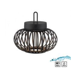 PAUL NEUHAUS JUST LIGHT LED stolní lampa průměr 25cm černá na baterie USB IP44 stmívatelné dotykem 2700K LD 19303-18