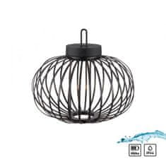 PAUL NEUHAUS JUST LIGHT LED stolní lampa průměr 36cm černá na baterie USB IP44 stmívatelné dotykem 2700K LD 19304-18