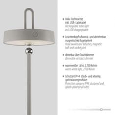 PAUL NEUHAUS JUST LIGHT LED stolní lampa na baterie mobilní dotykový stmívač ochrana proti stříkající vodě USB 2700K LD 19310-40