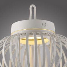 PAUL NEUHAUS JUST LIGHT LED stolní lampa průměr 25cm bílé na baterie USB IP44 stmívatelné dotykem 2700K LD 19303-16