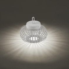 PAUL NEUHAUS JUST LIGHT LED stolní lampa průměr 25cm bílé na baterie USB IP44 stmívatelné dotykem 2700K LD 19303-16