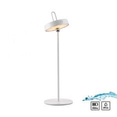 PAUL NEUHAUS JUST LIGHT LED stolní lampa bílá na baterie dotykový stmívač ochrana proti stříkající vodě USB 2700K LD 19310-16