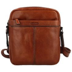 Katana Stylová malá kožená crossbody taška Katana Jankos, hnědá