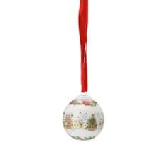 Rosenthal Porcelánová ozdoba mini koule motiv Vánoční strom, Christmas Sounds, Ø 4,5 cm Rosenthal