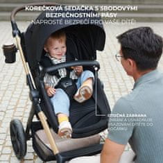 Kinderkraft Kočárek kombinovaný Moov 2 3v1 Moonlight Grey - pěnová kola