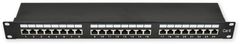 LAN-TEC PP-160 24P/C6/S - 19" patch panel 1U, 24 portů C6 stíněný