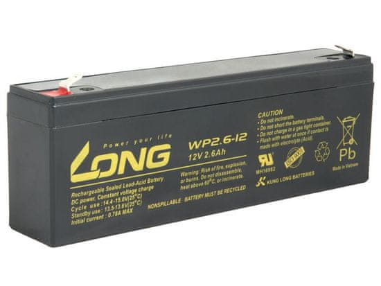 Long  baterie 12V 2,6Ah F1 (WP2.6-12)