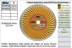 MAGG Kotouč diamantový turbo pro úhlové brusky DKTW230