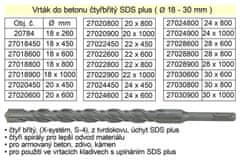 MAGG Vrták do betonu čtyřbřitý SDS plus 30x1000mm