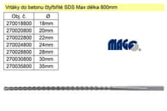 MAGG Vrták do betonu čtyřbřitý SDS Max 30x800mm