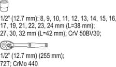 YATO  Gola sada 1/2" 19 ks YT-38681