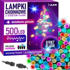 Jumi Světla na vánoční stromek 500 LED vícebarevné FLASH