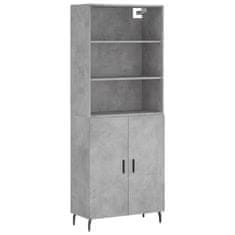 Vidaxl Skříň highboard betonově šedá 69,5x34x180 cm kompozitní dřevo