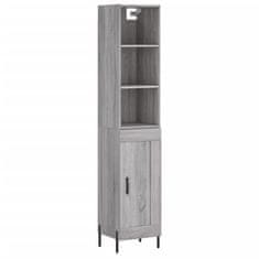 Vidaxl Skříň highboard šedá sonoma 34,5 x 34 x 180 cm kompozitní dřevo