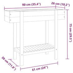 Vidaxl Zahradní vyvýšený záhon 90 x 30 x 75 cm masivní akáciové dřevo