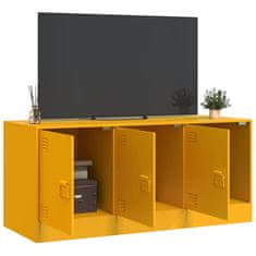 Vidaxl TV skříňka hořčicově žlutá 99 x 39 x 44 cm ocel