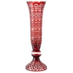 Caesar Crystal Váza Petra, barva rubín, výška 585 mm