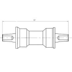 M-Wave osa středová opravná zapouzdřená 127mm