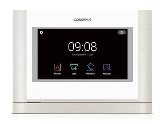 COMMAX CDV-704MAD bílý - verze 17-30Vdc - videotelefon, 7", HD ready, dotyk., paměť