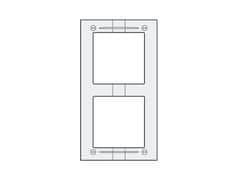 ACI Farfisa MAS62 - hliníkový montážní rámeček 2 moduly