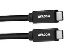 Avacom Datový a nabíjecí kabel USB Type-C - USB Type-C, 100cm, 60W E-Mark, černý