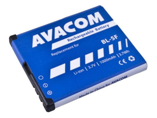 Avacom Baterie do mobilu Nokia N95, E65, Li-Ion 3,6V 1000mAh (náhrada BL-5F)