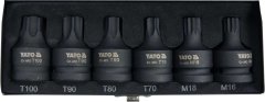 YATO  Zástrčné hlavice TORX a XZN kované 3/4" sada 6ks T70-T100 a M16-M18