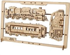 UGEARS 3D puzzle Parní Express 2,5D 79 dílků