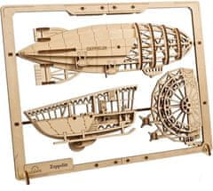 UGEARS 3D puzzle Zeppelin 2,5D 49 dílků