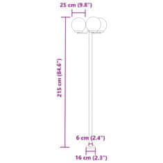 Vidaxl Venkovní stojací lampy 3 ks stříbrné 215 cm nerezová ocel