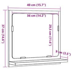 Vidaxl Koupelnová skříňka se zrcadlem dub sonoma 40x11x37 cm kompozit