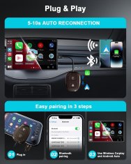 Tavalax Tavalax 2-v-1 bezdrátový IA adaptér pro CarPlay a Android Auto pro automobily