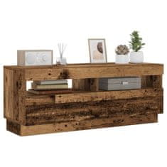 Vidaxl TV stolek s LED old wood 100 x 35 x 40 cm kompozitní dřevo