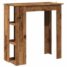 Vidaxl Barový stůl s regálem old wood 102x50x103,5 cm kompozitní dřevo