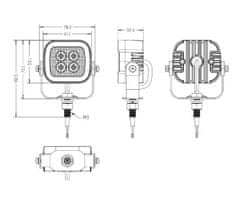 Stualarm PREDATOR 4x3W LED, 12-24V, modrý, ECE R65 na U držáku (br013BU)