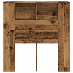 Vidaxl Čelo postele s úložným prostorem old wood 100 x 19 x 104,5 cm