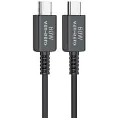 Ven Datový a Nabíjecí Kabel (USB Type-C na USB Type-C) - 60W - 1.8 m - Černá KP34840