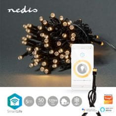 Nedis Wi-Fi chytré dekorativní LED/ teplá bílá/ 50 LED's/ Android & iOS/ SmartLife/ 5 m