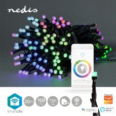 Nedis Wi-Fi chytré dekorativní LED/ RGB/ 168 LED's/ Android & iOS/ SmartLife/ 20 m