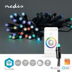 Nedis Wi-Fi chytré dekorativní LED/ RGB/ 48 LED's/ Android & iOS/ SmartLife/ 10,8 m