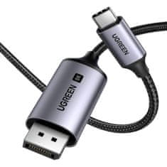 shumee Audio video kabel USB-C - DisplayPort 8K HDR HDCP2.3 eARC 2m šedý