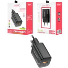 Ven 30W USB Type-C Rychlonabíjecí Síťová Nabíječka - Černá KP34862