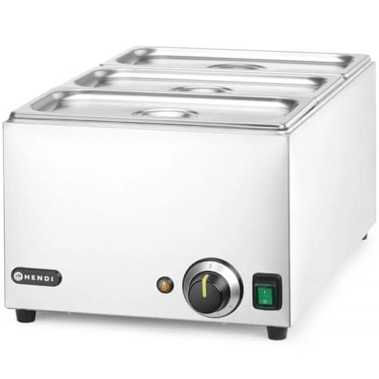 shumee Bain-marie ohřívač jídel 3x GN 1/3 100 mm s poklicemi 1000 W