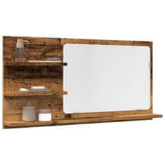 shumee vidaXL Koupelnová skříňka se zrcadlem old wood 90x11x45 cm kompozit