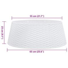 Vidaxl Kryt na stojan vánočního stromku bílý Ø 65 x 23 cm plast