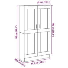 Vidaxl Skříň old wood 82,5 x 30,5 x 150 cm kompozitní dřevo